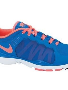 Nike Blue and Coral Nike Flex Shoe